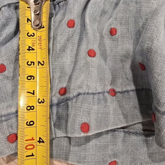 New Matilda Jane Enchanted Garden Cameron Chambray Dobby Tassle Tie Shorts Small - Picture 11 of 12